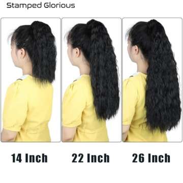 22-Inch Corn Wave Ponytail Extension for Effortless Style