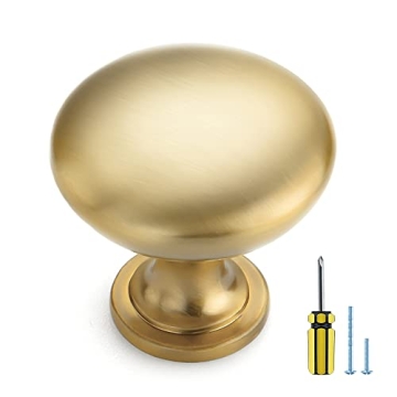 Ravinte 30 Pack Gold Cabinet Knobs - Elegant Brushed Brass Hardware