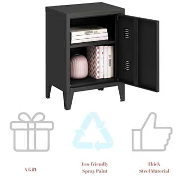 MIOCASA Modern Nightstand with Shelf for Bedroom and Living Room