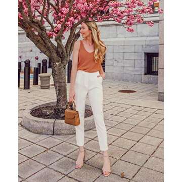 The Drop Women's Claire Double V-Neck Textured Rib Sweater Tank