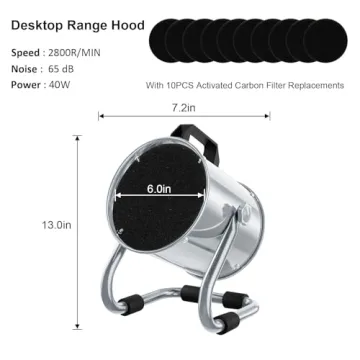 NIXOD Portable Range Hood Strong Wind Kitchen Exhaust Fan