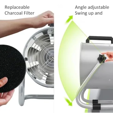 NIXOD Portable Range Hood Strong Wind Kitchen Exhaust Fan