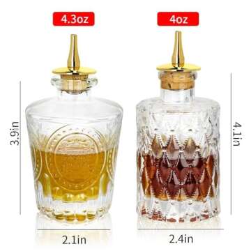 Stylish SuproBarware Bitters Bottle Set for Cocktail Lovers