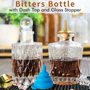 Stylish SuproBarware Bitters Bottle Set for Cocktail Lovers