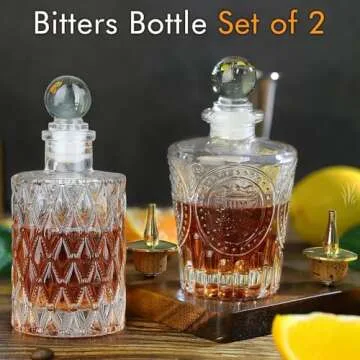 Stylish SuproBarware Bitters Bottle Set for Cocktail Lovers