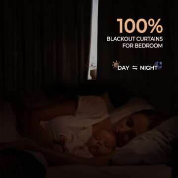 INOVADAY 100% Blackout Curtains for Bedroom, Thermal Black Out Curtains, Back Tab/Rod Pocket Linen Blackout Drapes, Room Darkening Drapes for Living Room, 52''W x 96''L, Buttercream