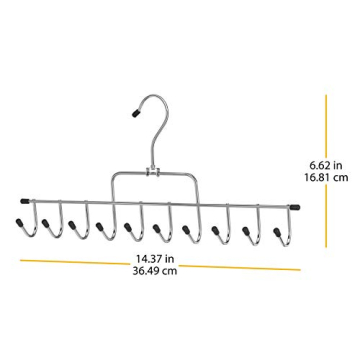 Organize with Whitmor 10 Hook Accessory Hanger Chrome