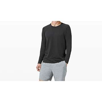 Lululemon Athletica Mens Metal Vent Tech Long Sleeve Shirt(Deep Coal, XL), X-Large