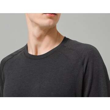 Lululemon Athletica Mens Metal Vent Tech Long Sleeve Shirt(Deep Coal, XL), X-Large