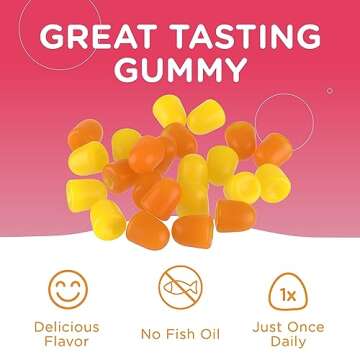 Zahler - Chapter One Omega 3 Gummies for Kids with No Fish Oil (60 Count) - Kosher Omega 3 6 9 Fatty Acids, EPA, DHA - Easy to Take Omega 3 Supplement for Healthy Growth, Development & Brain Function