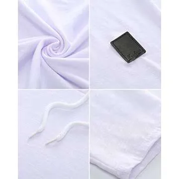 Lexiart Mens Fashion Athletic Hoodies Sport Sweatshirt Solid Color Fleece Pullover White M