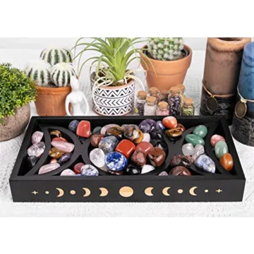 Triple Moon Crystal Holder for Tarot Cards and Crystals