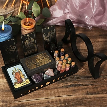 Triple Moon Crystal Holder for Tarot Cards and Crystals