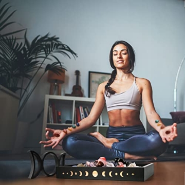 Triple Moon Crystal Holder for Tarot Cards and Crystals