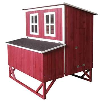 Omitree Large Wood Backyard Chicken Coop Hen House 4-8 Chickens w 4 Nesting Box New