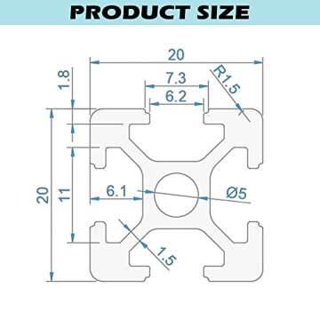 Prolee 2020 T Slot Aluminum Extrusions for DIY Projects