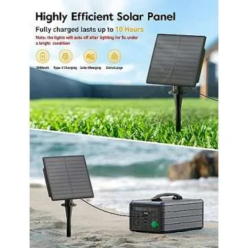 Minetom Solar Outdoor Lights - 38 FT Solar String Lights with USB Port, Commercial Waterproof Shatterproof LED Bulbs for Backyard Garden Porch Bistro Decor