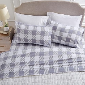 Market & Place Flannel Sheet Set for Cozy Comfort