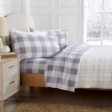 Market & Place Flannel Sheet Set for Cozy Comfort