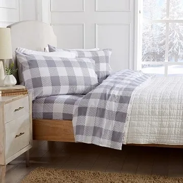 Market & Place Flannel Sheet Set for Cozy Comfort