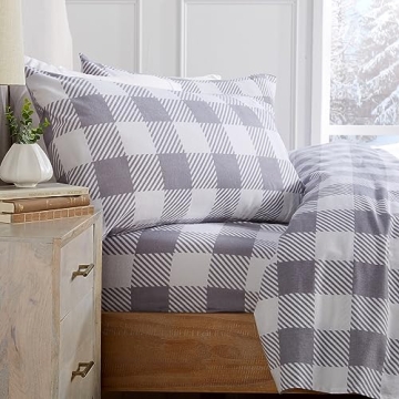 Market & Place Flannel Sheet Set for Cozy Comfort
