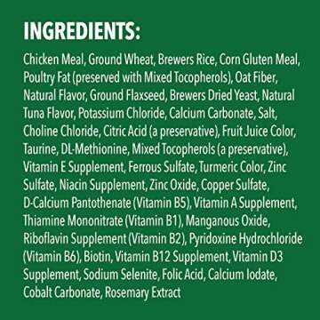 Greenies Feline Adult Dental Cat Treats, Tempting Tuna Flavor, 9.75 oz. Tub