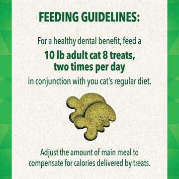 Greenies Feline Adult Dental Cat Treats, Tempting Tuna Flavor, 9.75 oz. Tub