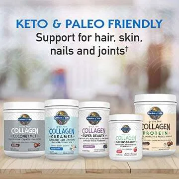 Garden of Life Grass Fed Collagen Creamer Powder - Vanilla, 12 Servings, Collagen Powder for Coffee Energy Beauty Joints, Collagen Peptides Powder, Coconut MCTs, Keto Collagen Protein Supplements