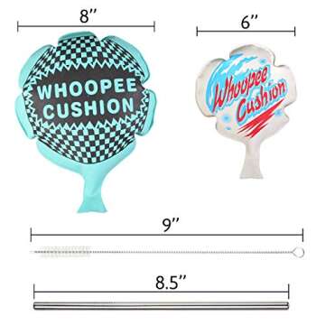 POPLAY 3 Packs Whoopee Cushions 6 and 8 Inches Fun Toys for Novelty Party Favors Kids and Adults Far...