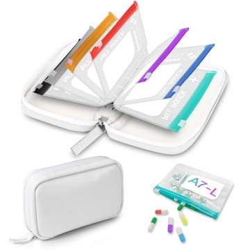 Timueetech A7-L Waterproof Pill Organizer Bag - Ultimate Medication Management Solution