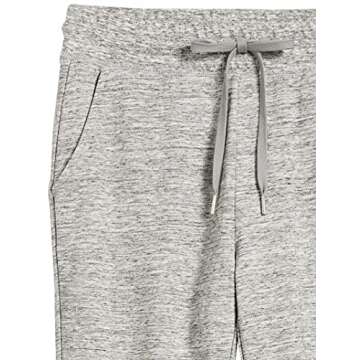 Daily Ritual Women's Terry Cotton and Modal Drawstring Jogger Pant, Grey Heather, Space Dye, Medium