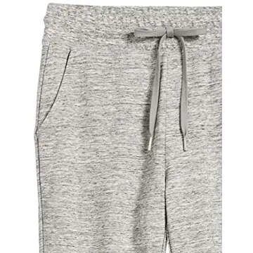 Daily Ritual Women's Terry Cotton and Modal Drawstring Jogger Pant, Grey Heather, Space Dye, Medium