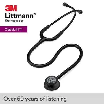 3M Littmann Classic III Stethoscope, Black Edition, 27-inch
