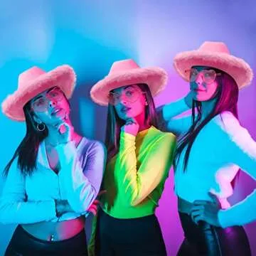 Cowgirl Hat and Heart Sunglasses Set for Parties