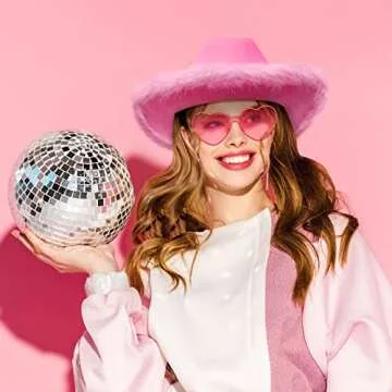 Cowgirl Hat and Heart Sunglasses Set for Parties