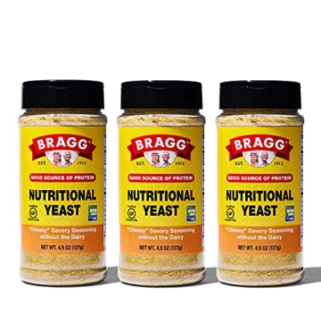 Bragg Nutritional Yeast Seasoning – Vegan, Gluten Free Cheese Flakes – Good Source of Protein & ...