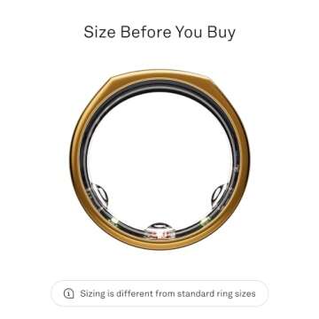 Oura Ring Gen3 Heritage - Gold - Size 13 - Smart Ring - Size First with Oura Ring Gen3 Sizing Kit - ...