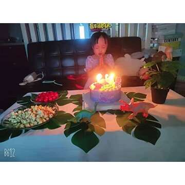 LUOSHAORU Artificial Palm Leaves 36pcs Fake Green Leaf,Faux Monstera Leaves Tropical Faux Leaves for...