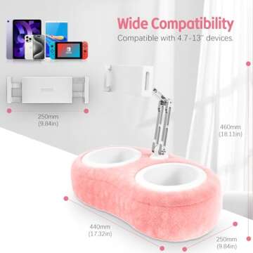 CreaDream Tablet Stand Pillow with Snack Bowls and Flexibility