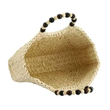 Handwoven Comeon Natural Straw Beach Bag for Summer Style