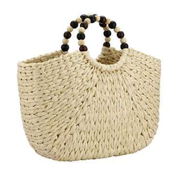 Handwoven Comeon Natural Straw Beach Bag for Summer Style