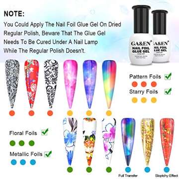 Nail Foil Glue Gel 15ml Duo for Flawless Nail Art