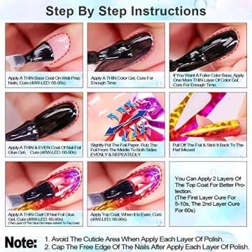 Nail Foil Glue Gel 15ml Duo for Flawless Nail Art