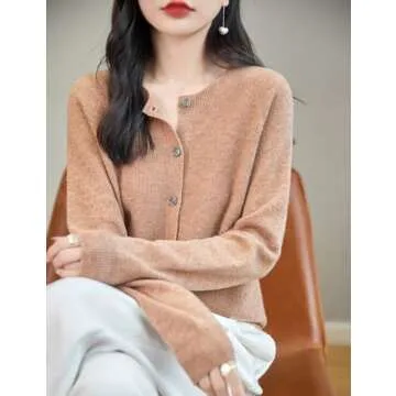 Chanyarn Women's 100% Merino Wool Crewneck Sweater