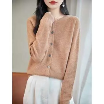 Chanyarn Women's 100% Merino Wool Crewneck Sweater