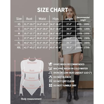 MANGOPOP Long Sleeve Bodysuit for Women - Mock Neck Style