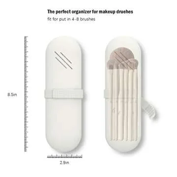 SAIMON Travel Makeup Brush Holder - Stylish Organizer Bag