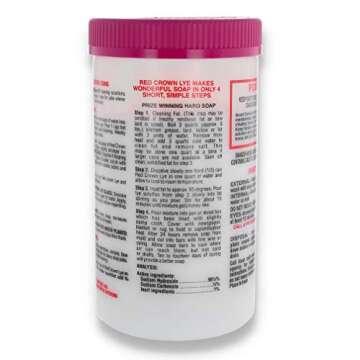 Lye (Sodium Hydroxide) for Soap Making 2lbs, 3-Pack with 4-Way Measuring Spoon