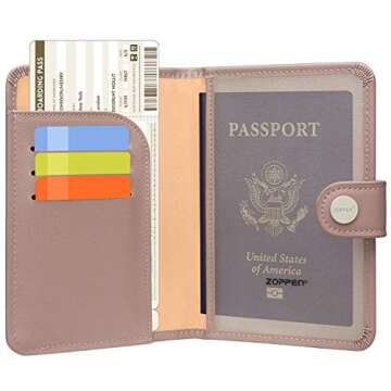 ZOPPEN Passport Holder Women, Passport Cover Travel Wallet Rfid Blocking Passport Wallet Cover Case ...