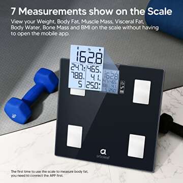 arboleaf Bathroom Scale for Body Weight, Digital Weighing Scales for Body Fat, BMI, Body Composition...